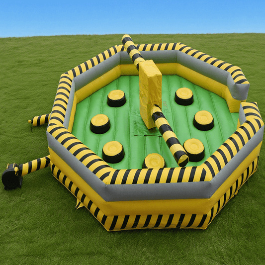 KeepFuns Outdoor Inflatable Obstacle Toys Yellow Black Green Gray Color Sports Games Competitive Props Hexagonal Inflatable Game Equipment