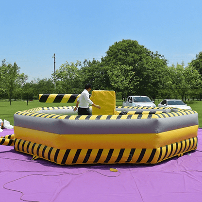 KeepFuns Outdoor Inflatable Obstacle Toys Yellow Black Green Gray Color Sports Games Competitive Props Hexagonal Inflatable Game Equipment