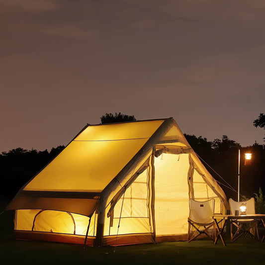 KeepFuns Outdoor camping inflatable tent luminous atmosphere family tent multi-person camping rain and sun protection camping tent