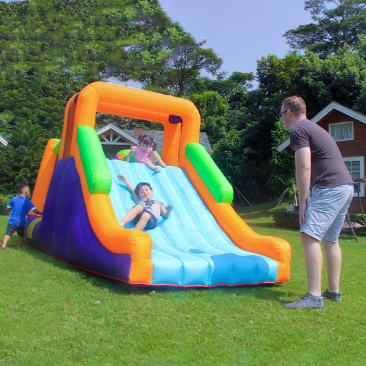 KeepFuns Outdoor children's inflatable slide Colorful parent-child interactive amusement facilities Large inflatable slide for courtyard lawn
