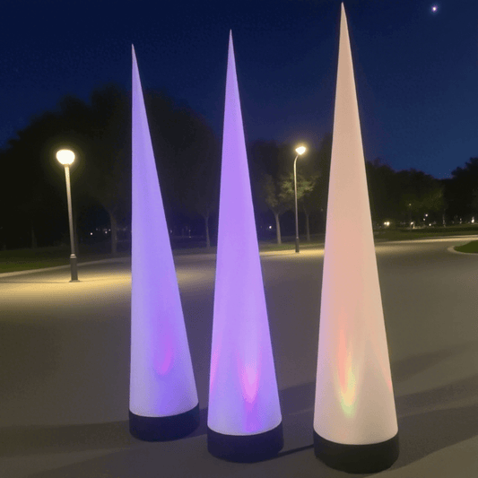KeepFuns Outdoor color gradient inflatable lamp post, multi-color luminous landscape decoration inflatable lamp tube, event celebration atmosphere creation props