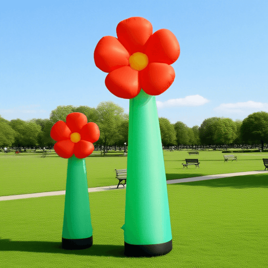 KeepFuns Outdoor garden inflatable flower model park landscape decoration props commercial beauty cartoon flower shape advertising column