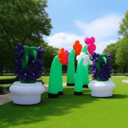 KeepFuns Outdoor garden inflatable flower model park landscape decoration props commercial beauty cartoon flower shape advertising column