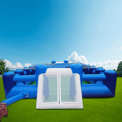 KeepFuns Outdoor large inflatable football playground blue and white color matching Sports Games football competitive entertainment equipment