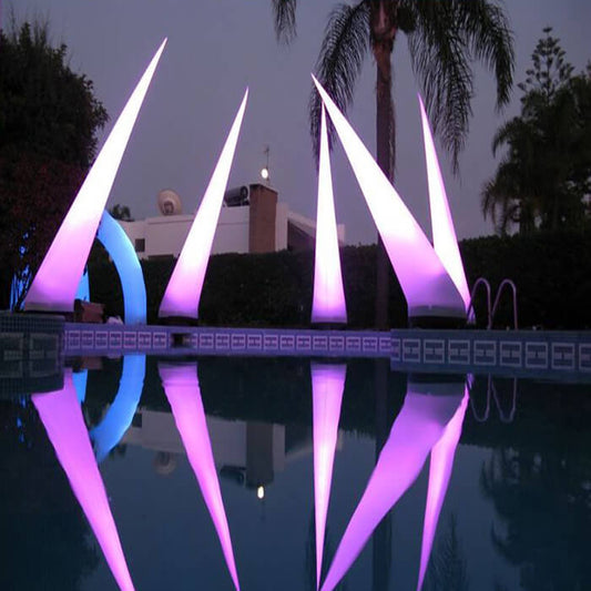 KeepFuns Outdoor luminous inflatable lamp post purple blue gradient swimming pool landscape decorative lamp activity atmosphere layout inflatable lamp tube