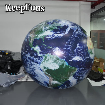 KeepFuns PVC Inflatable Planet Balloons, customizable in size and Logo, made of waterproof and durable material, suitable for mall decoration, party decoration, theme events, and advertising