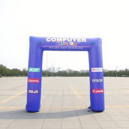 KeepFuns Purple right angle inflatable advertising arch Digital brand promotion arch Exhibition event promotion arch Multi-brand joint display arch