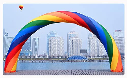 KeepFuns Rainbow color inflatable semicircular advertising arch Outdoor celebration arch Opening event welcome arch Custom printed arch