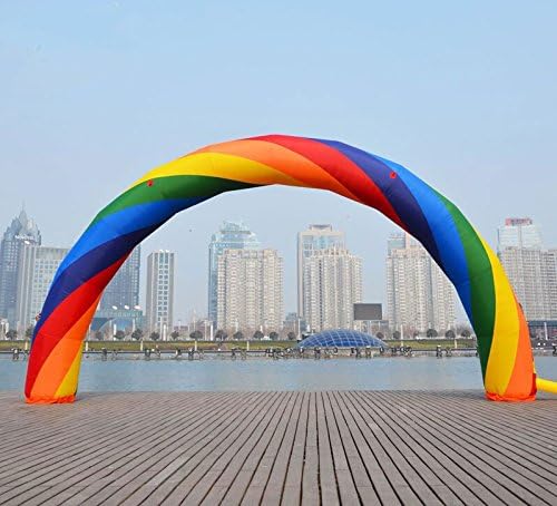 KeepFuns Rainbow color inflatable semicircular advertising arch Outdoor celebration arch Opening event welcome arch Custom printed arch