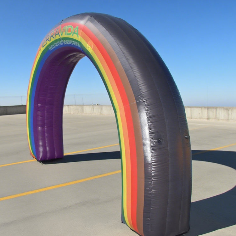 KeepFuns Rainbow gradient inflatable semicircular arch Outdoor multi-activity promotion arch Brand customized LOGO arch Festival celebration creative arch