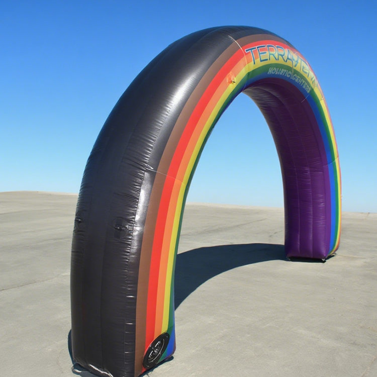 KeepFuns Rainbow gradient inflatable semicircular arch Outdoor multi-activity promotion arch Brand customized LOGO arch Festival celebration creative arch