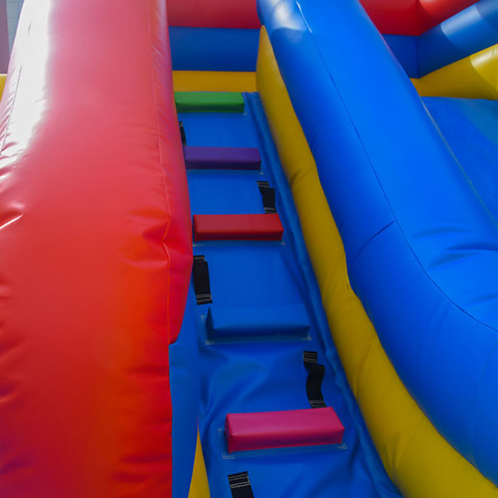 KeepFuns Rainbow theme inflatable playground, children's outdoor slide trampoline facilities, parent-child interactive colorful amusement castle