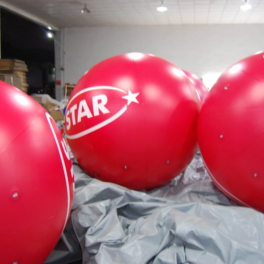 KeepFuns Red STAR logo inflatable advertising ball large brand promotion inflatable model event promotion decorative balloon
