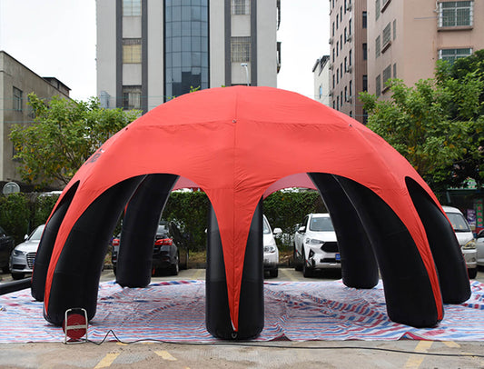 keepFuns Red and black inflatable tent, outdoor large event tent, exhibition, party gathering, commercial promotion inflatable tent