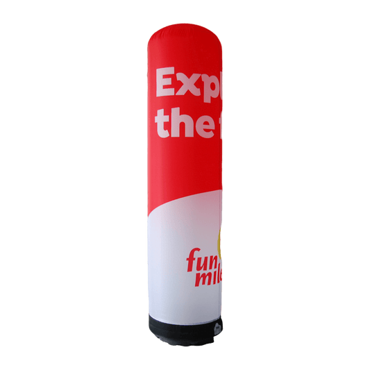 KeepFuns Red and white color matching inflatable lamp post advertising luminous column activity decoration LED inflatable display props
