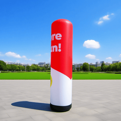 KeepFuns Red and white color matching inflatable lamp post advertising luminous column activity decoration LED inflatable display props