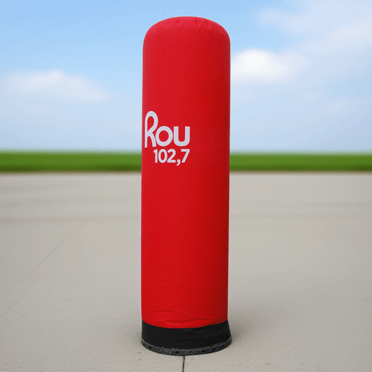 KeepFuns Red inflatable advertising lamp post radio brand promotion inflatable model outdoor publicity luminous column props