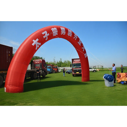 KeepFuns Red inflatable semicircular advertising arch opening promotion event arch custom text promotion arch outdoor marketing advertising arch