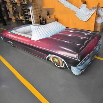 KeepFuns Retro convertible inflatable model, creative pool float, car-themed water toy