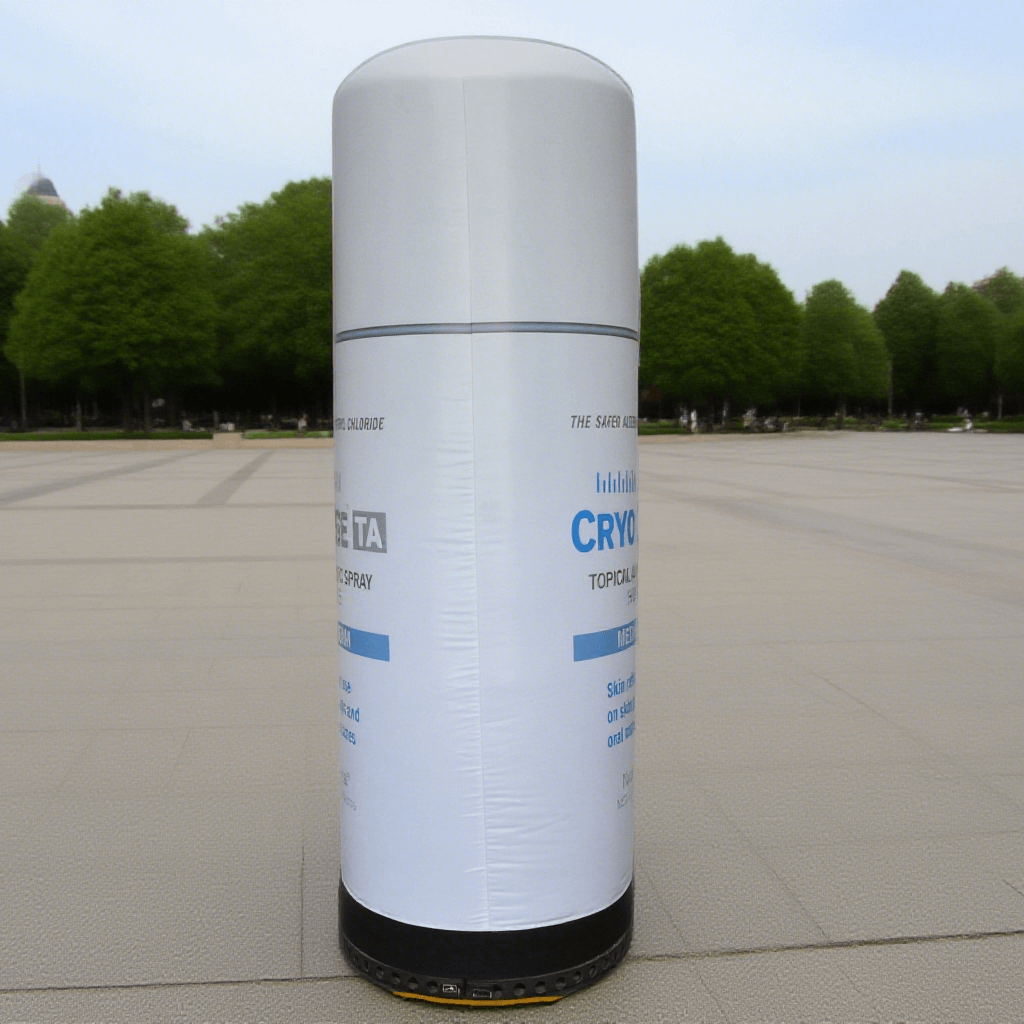 KeepFuns Simulated spray can inflatable advertising pillars for medical brand promotion, outdoor large-scale event display props