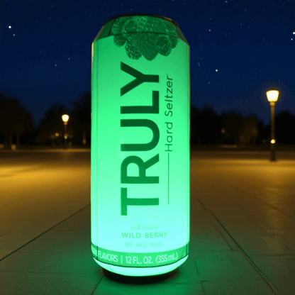KeepFuns  TRULY Fruity Sparkling Wine Inflatable Advertising Column Giant Can Shaped Inflatable Model Outdoor Night Light Display Props