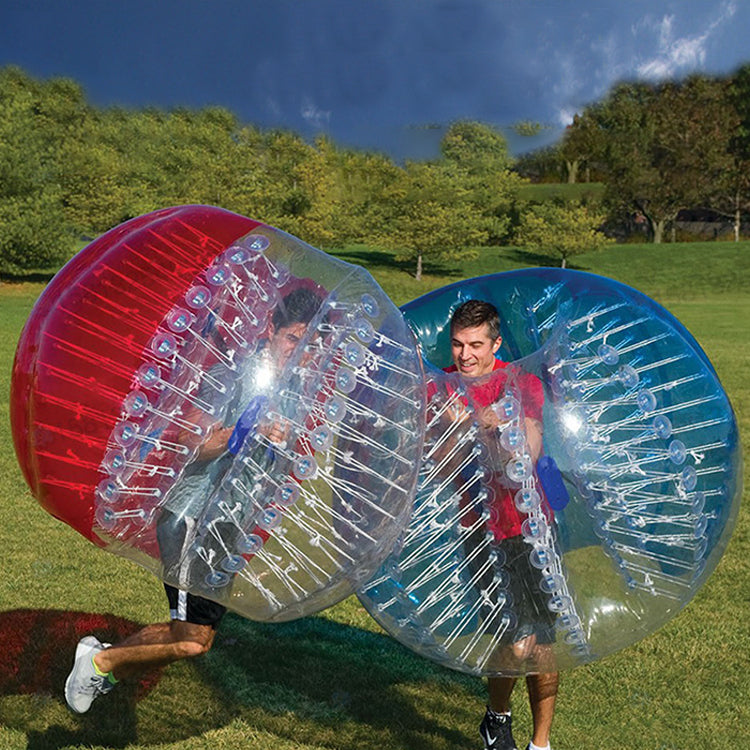 KeepFuns Transparent inflatable bumper ball red and blue color outdoor fun sports ball adult children bubble football toy