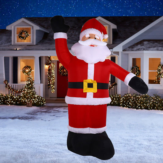 Air Force Waving Santa Claus Christmas Inflatable Outdoor Decoration 2.4m