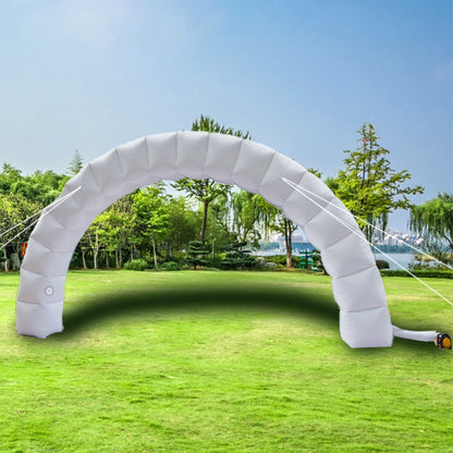 KeepFuns White inflatable semicircular advertising arch Outdoor wedding celebration arch Event opening welcome arch Custom printed arch