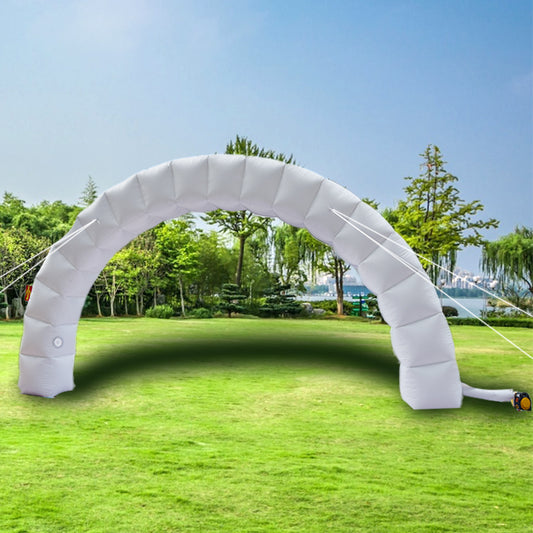 KeepFuns White inflatable semicircular advertising arch Outdoor wedding celebration arch Event opening welcome arch Custom printed arch