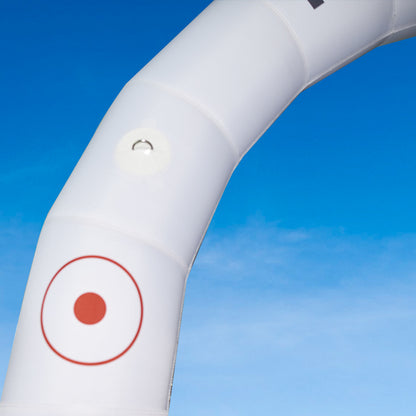 KeepFuns White inflatable semicircular advertising arch, stadium event arch, custom text pattern arch, outdoor sports promotion arch