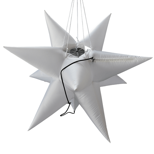 KeepFuns White inflatable star-shaped lamp post, hanging decorative inflatable lamp tube, festival celebration decoration props
