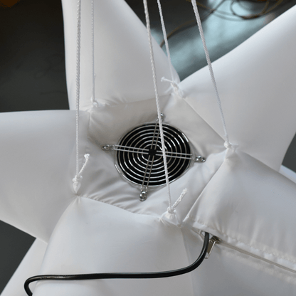 KeepFuns White inflatable star-shaped lamp post, hanging decorative inflatable lamp tube, festival celebration decoration props