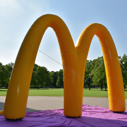 KeepFuns Yellow McDonald's iconic special-shaped advertising arch, brand event inflatable arch, fast food store promotion arch, customized brand logo arch