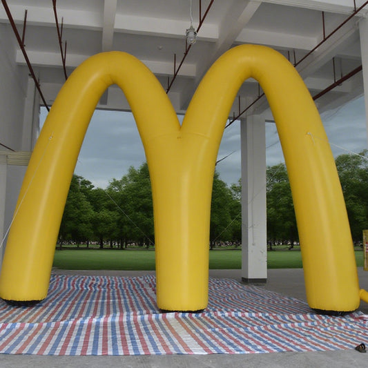 KeepFuns Yellow McDonald's iconic special-shaped advertising arch, brand event inflatable arch, fast food store promotion arch, customized brand logo arch