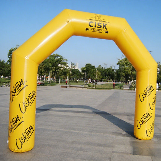 KeepFuns Yellow bevel inflatable advertising arch brand promotion event arch outdoor beer festival arch custom LOGO slogan arch