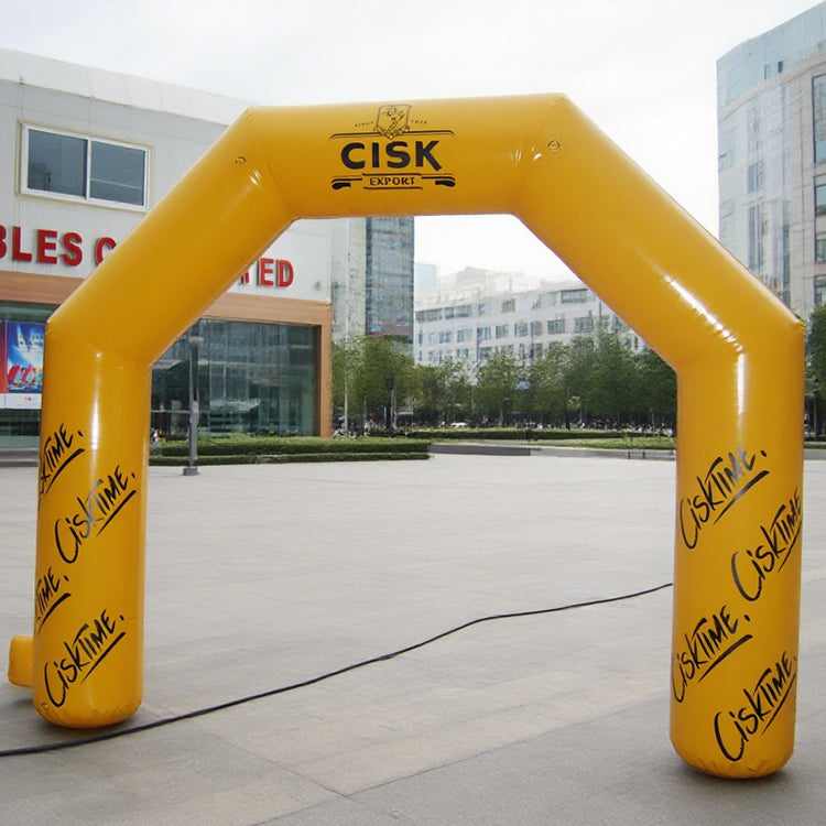 KeepFuns Yellow bevel inflatable advertising arch brand promotion event arch outdoor beer festival arch custom LOGO slogan arch