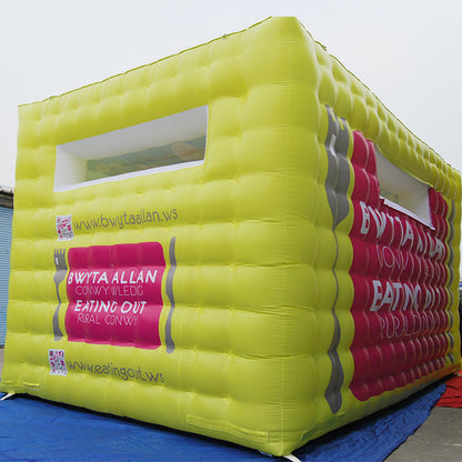 Yellow custom advertising inflatable tent, event promotion and exhibition inflatable model, outdoor portable brand promotion tent