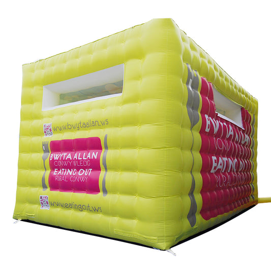 Yellow custom advertising inflatable tent, event promotion and exhibition inflatable model, outdoor portable brand promotion tent