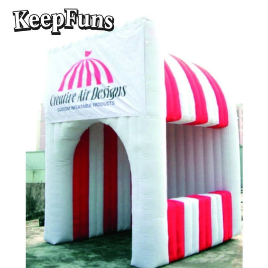 KeepFuns Inflatable Kiosk, which inflates quickly, can be customized in size, color and printed content, is lightweight, and suitable for brand promotion, commercial promotion, event/match support, etc.
