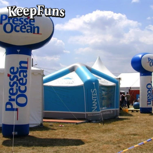 KeepFuns inflatable light tubes feature rapid inflation. They can be customized in size, color, and printed content, and are lightweight. They are suitable for store or product promotion, event promotion, etc.