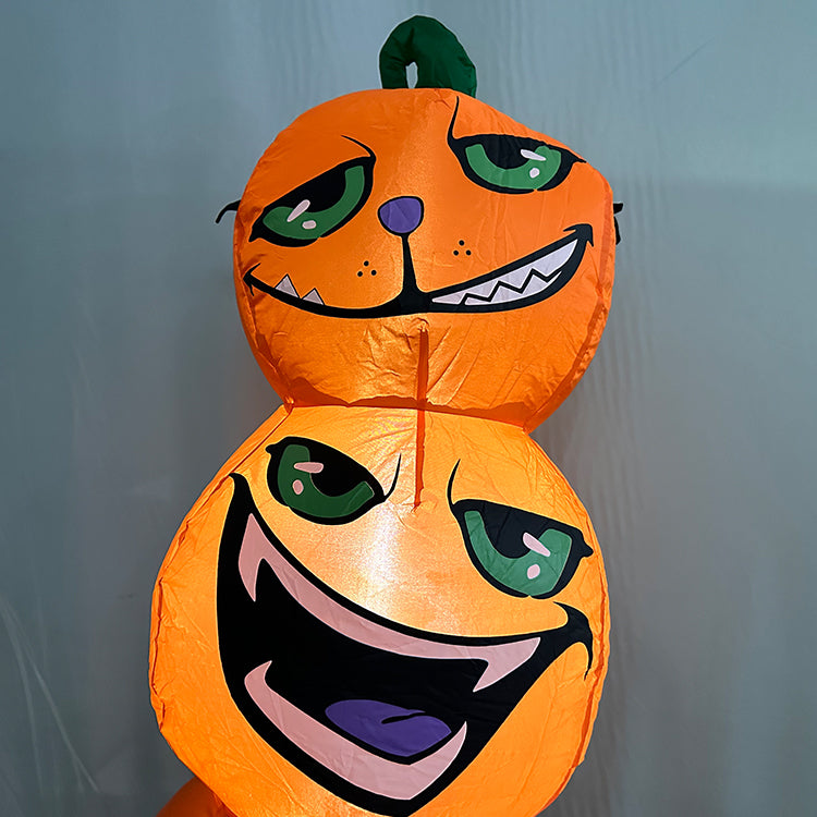 1.2M Inflatable Halloween Pumpkins Stack Holiday Decor w/ Built-in LED Lights